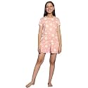 Li'l Tomatoes Girls Cotton Night Suit Set | Summer Half Sleeve T-Shirt &amp; Shorts | Soft &amp; Breathable Sleepwear | Printed Nightsuit for 7–16 Years