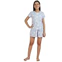 Li'l Tomatoes Girls Cotton Night Suit Set | Summer Half Sleeve T-Shirt &amp; Shorts | Soft &amp; Breathable Sleepwear | Printed Nightsuit for 7–16 Years