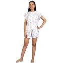 Li'l Tomatoes Girls Cotton Night Suit Set | Half Sleeve T-Shirt &amp; Shorts | Soft &amp; Breathable Summer Sleepwear | Printed Nightsuit for 7–16 Years