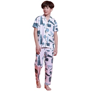 Lil Tomatoes Boys 100 Cotton Night Suit