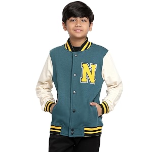 Lil Tomatoes Boys Winter Fleece Varsity Jacket