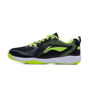 li-ning ultra iv non-marking cushion badminton shoe black lime 5 uk unisex