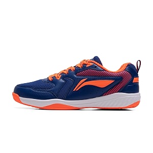 li-ning ultra iv non-marking cushion badminton shoe blue orange 11 uk unisex
