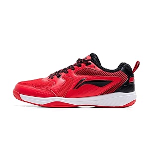 li-ning ultra iv non-marking cushion badminton shoe red black 12 uk unisex
