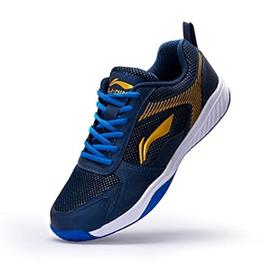 li-ning ultra non-marking badminton shoes navygold 10 uk