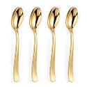 Liacere 360Pcs Plastic Spoons - 6.7 inch Heavy Duty Plastic Spoons-Heavyweight Gold Disposable Spoons-Gold Silverware for Halloween &amp;Chrismas And Daily Using&amp;Thanksgiving&amp;Parties＆Fall Party