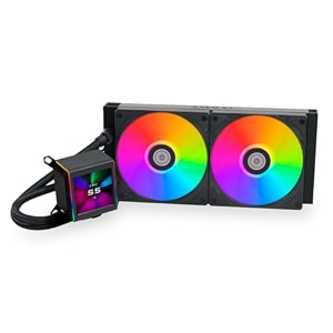 lian li galahad ii lcd 2800 rgb cpu liquid cooleraio - black  support intel lga 17001200  115x amp amd am5  am4