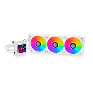 lian li galahad ii lcd 360 rgb cpu liquid cooleraio - white  support intel lga 17001200  115x amp amd am5  am4