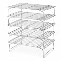 LIANYU Cooling Rack 15"x10", 5-Tier Stackable & Collapsible Cooling Racks