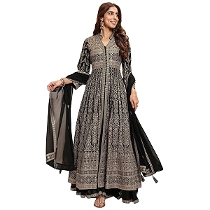 Libas Art Embroidered Georgette Anarkali Kurta With