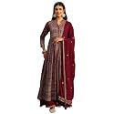 Libas Art Embroidered Georgette Anarkali Kurta With