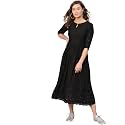 Libas Womens Schiffli Viscose Fit and Flare