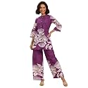 Libas Brown Printed Cotton Co Ords Co