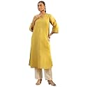 Libas Embroidered Chanderi Cotton A-Line Kurta 
