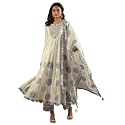 Libas Embroidered Cotton Anarkali Kurta with Trouser