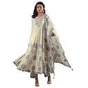 Libas Embroidered Cotton Anarkali Kurta with Trouser
