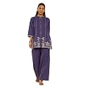 Libas Embroidered Cotton Blend Straight Co Ord