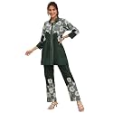 Libas Green Printed Cotton Co ords set