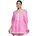 Gerua Printed Cotton Blend A Line Kurti