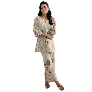 Libas Printed Cotton Co-Ord Set