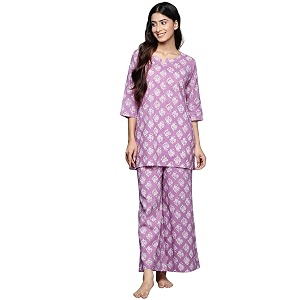 Libas Printed Cotton Night Suit