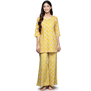 Libas Printed Cotton Night Suit