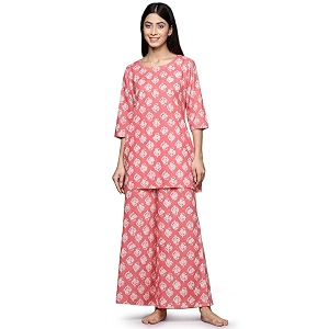 Libas Printed Cotton Night Suit