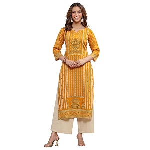 Libas Printed Cotton Straight Kurta Ethnic
