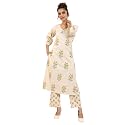 Libas Printed Cotton Straight Kurta Set for