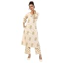 Libas Printed Cotton Straight Kurta Set for