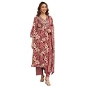 Libas Printed Cotton Straight Kurta With Trousers and Dupatta | daily wear suit
