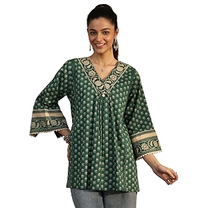 Libas Printed Cotton Straight Kurti Suit