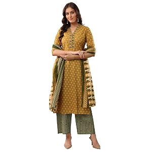 Libas Printed Libas Cotton Straight fit Kurta