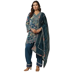 Libas Printed Poly Crepe Straight Kurta set