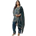 Libas Printed Poly Crepe Straight Kurta set