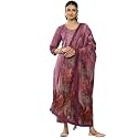 Libas Gerua Embroidered Silk Blend Straight Kurta