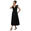 Libas Solid Cotton Fit and Flare Dresses