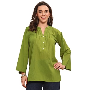 Libas Solid Cotton Straight Kurti Suit