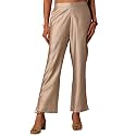Libas Solid Silk Trousers for Women 