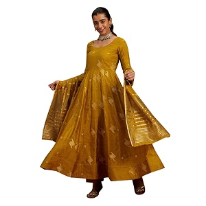 Libas womens Chanderi Silk Kurta Sets