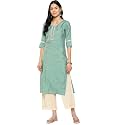 Libas Women39s Silk Printed Straight Kurtas Suit
