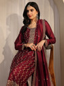 LIBAS Women Kurta Palazzo Dupatta Set