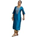 Gerua By Libas Embroidered Silk Straight Kurta
