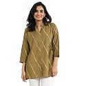 Libas Womens Printed Silk Blend Straight Kurti