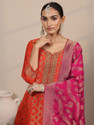 LIBAS Women Silk Blend Kurta Pant Dupatta