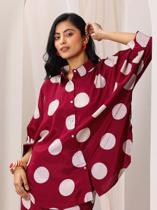 LIBAS Women Viscose Rayon Shirt Palazzo Set