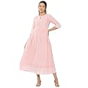 Libas Womens Embroidered Cotton Fit and Flare