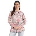 Libas Womens Printed Chiffon Straight Kurti for