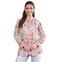 Libas Womens Printed Chiffon Straight Kurti for