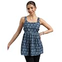 Libas Womens Printed Cotton Anarkali Kurti for